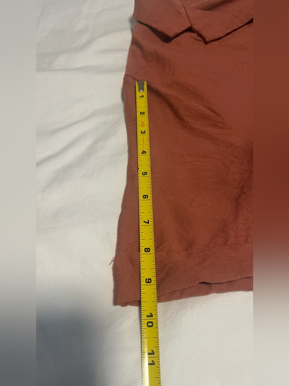 Crescent Women’s Terracotta Short Sleeves Pullover Tunic Mini Dress Size M - Picture 12 of 12